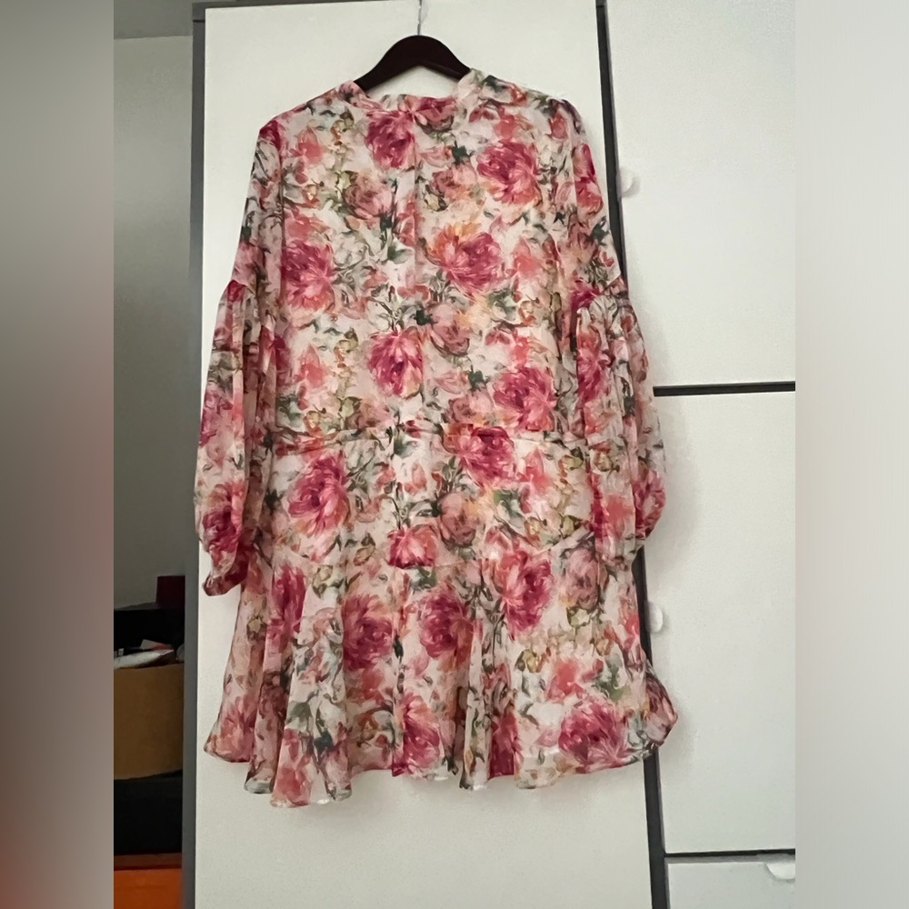 Vici Floral Mini Dress - Pink and White